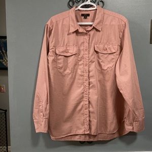 J.Crew dusty rose button up long sleeve shirt